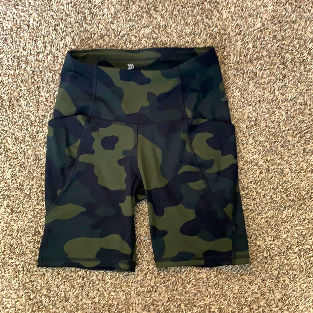 All in motion camo biker shorts